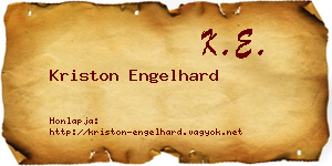 Kriston Engelhard névjegykártya